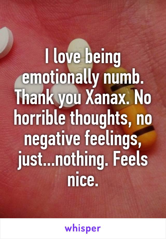 Xanax and negative emotions